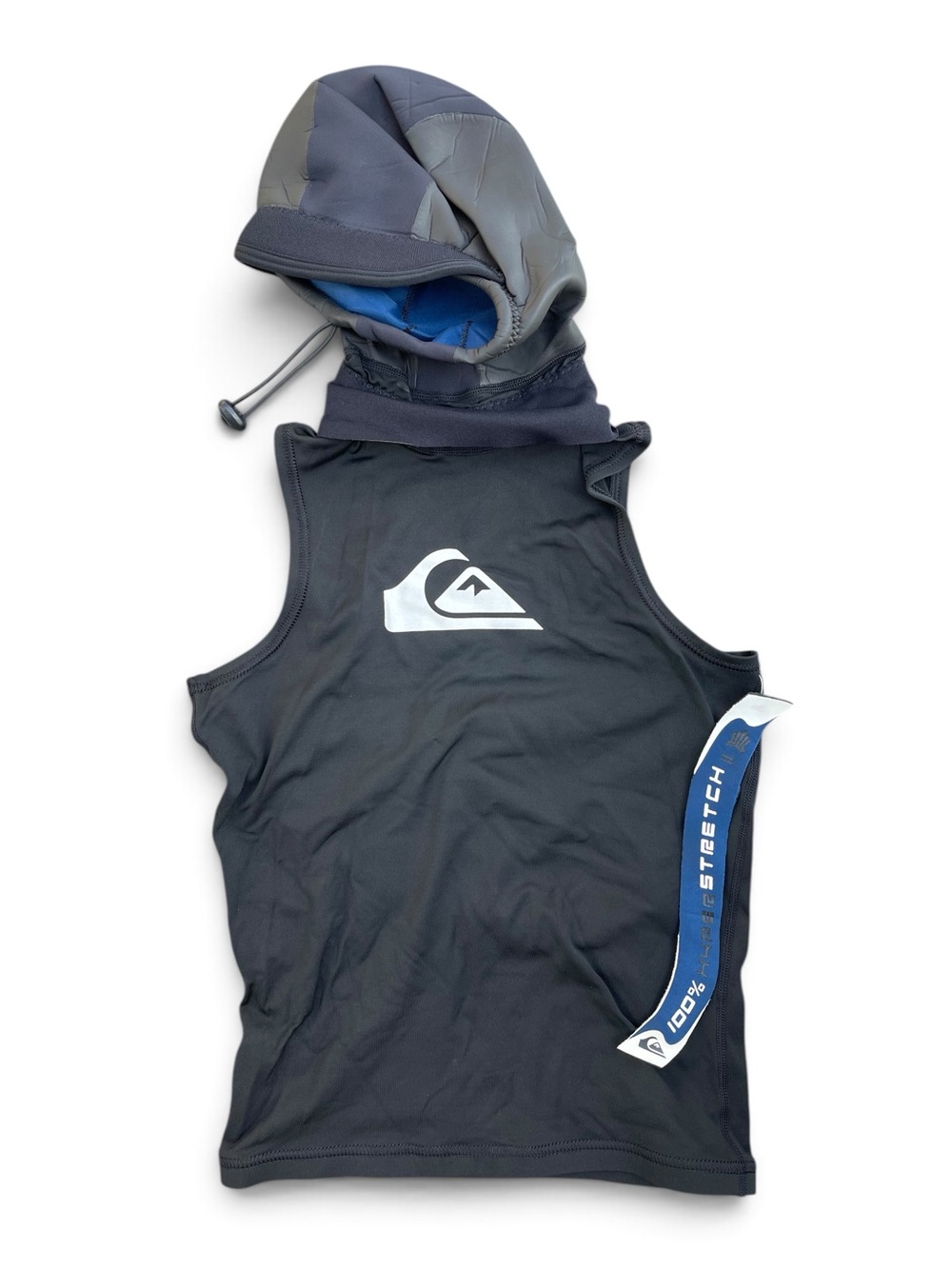 Quiksilver Syncro Hooded Wetsuit Vest 2mm Neoprene Sleeveless Surf Top Gray XS
